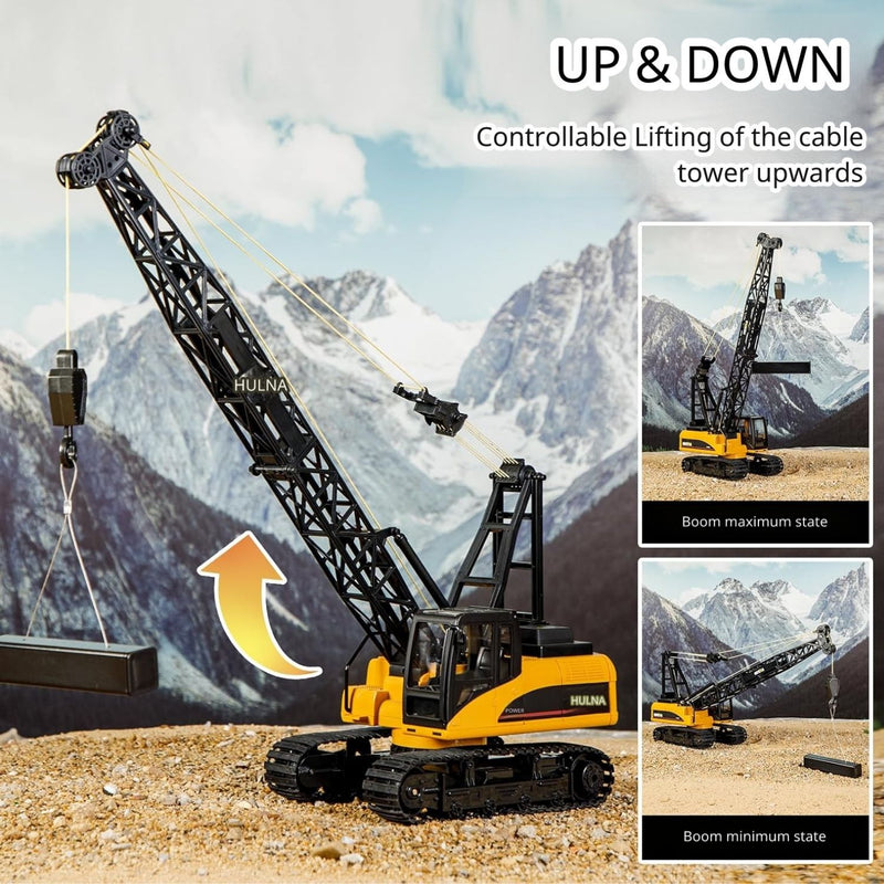 Grúa de Juguete con Control Remoto para Niños 25x17x66cm de Hierro y Plástico. Modelo Realista