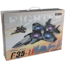 Avión Dron de Juguete F35-11 con Luces LED, Anticolisión y Sensor Infrarrojo para Niños +14 Años Tamaño: 45x32x8cm