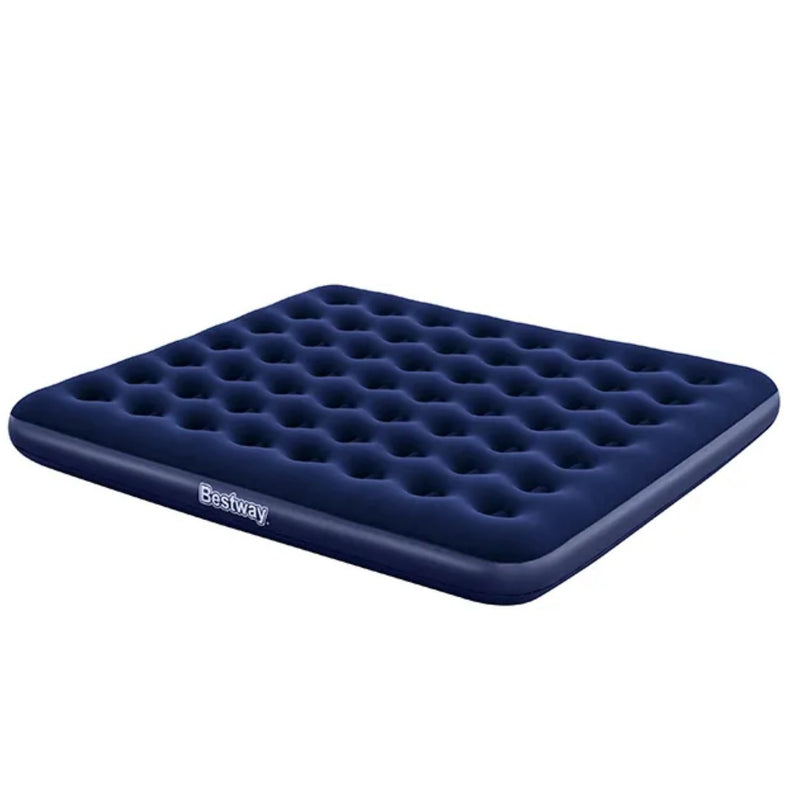 Colchón Inflable Queen 203x152x22cm con PVC Flocado y Válvula de Tapón, Ideal para Camping y Visitas