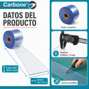 Cortina lamas tiras PVC Transparente  (20cm x 50mts) en Rollo de 164 Ft  Para Bodegas, Talleres y Divisiones