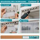 Kit de Montaje para Cortina PVC de Tiras con Riel de 1 mt y Accesorios de Instalación. Compatible con UN-C170 y UN-C171