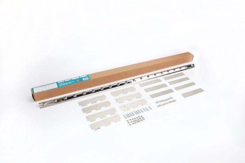 Kit de Montaje para Cortina PVC de Tiras con Riel de 1 mt y Accesorios de Instalación. Compatible con UN-C170 y UN-C171