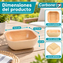 Bowl de 4.8" (12.3cm). Tazón Cuadrado de Melamina para Salsas, Aperitivos, Postres y Acompañamientos.