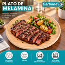 Plato de Melamina de 11" (27.8cm). Diseño Redondo para Platos Principales, Ensaladas, Pastas y Acompañamientos.