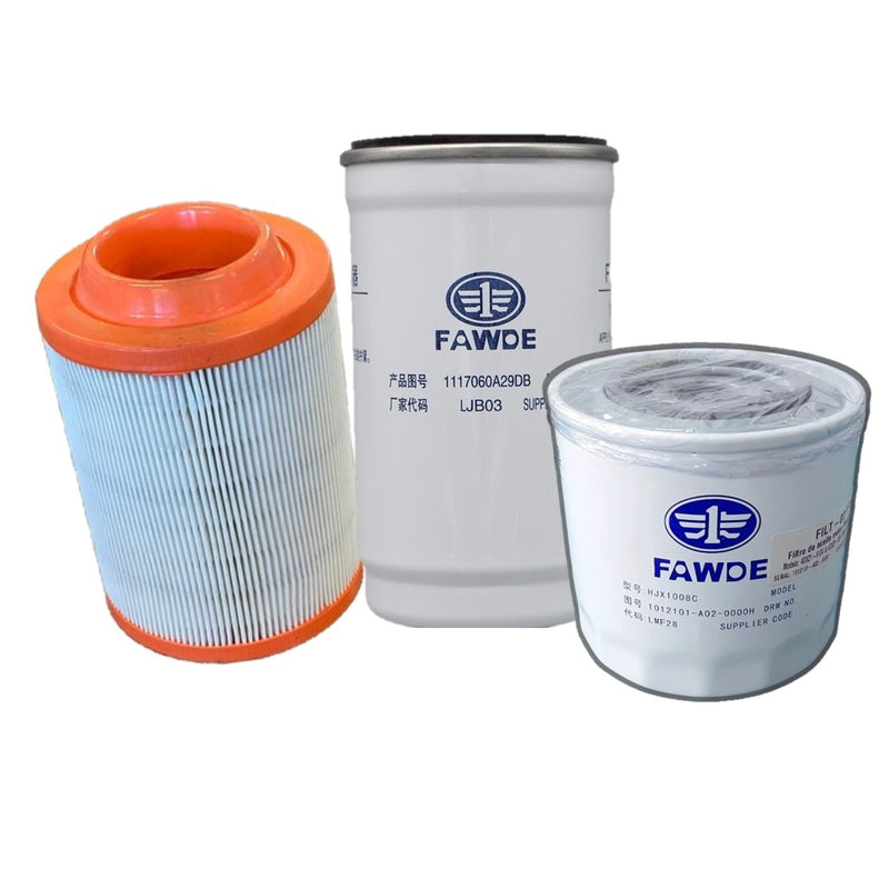 Kit de filtros para motor FAWDE modelo 4DW91-38D.