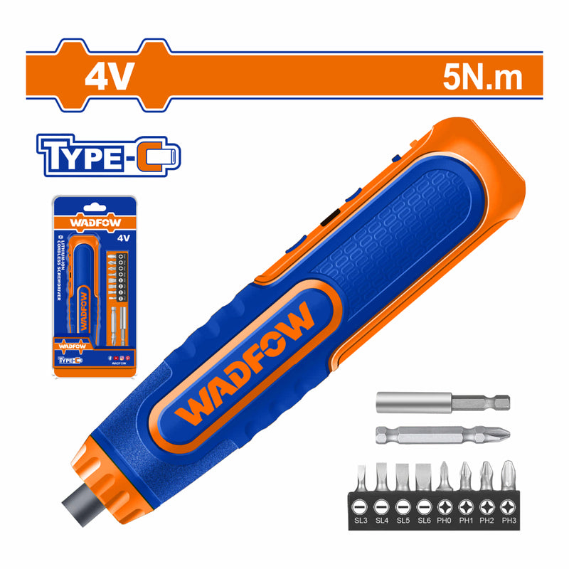 Destornillador inalámbrico 4V 5N.m. Cable USB tipo Celular Samsung por separado.