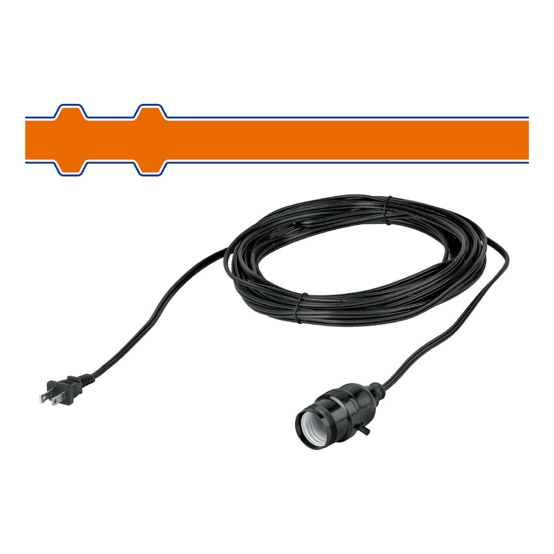 Cable de Extensión con socket para bombillo 4M Calibre 2x18AWG Base: E27CCA Extensión Eléctrica.