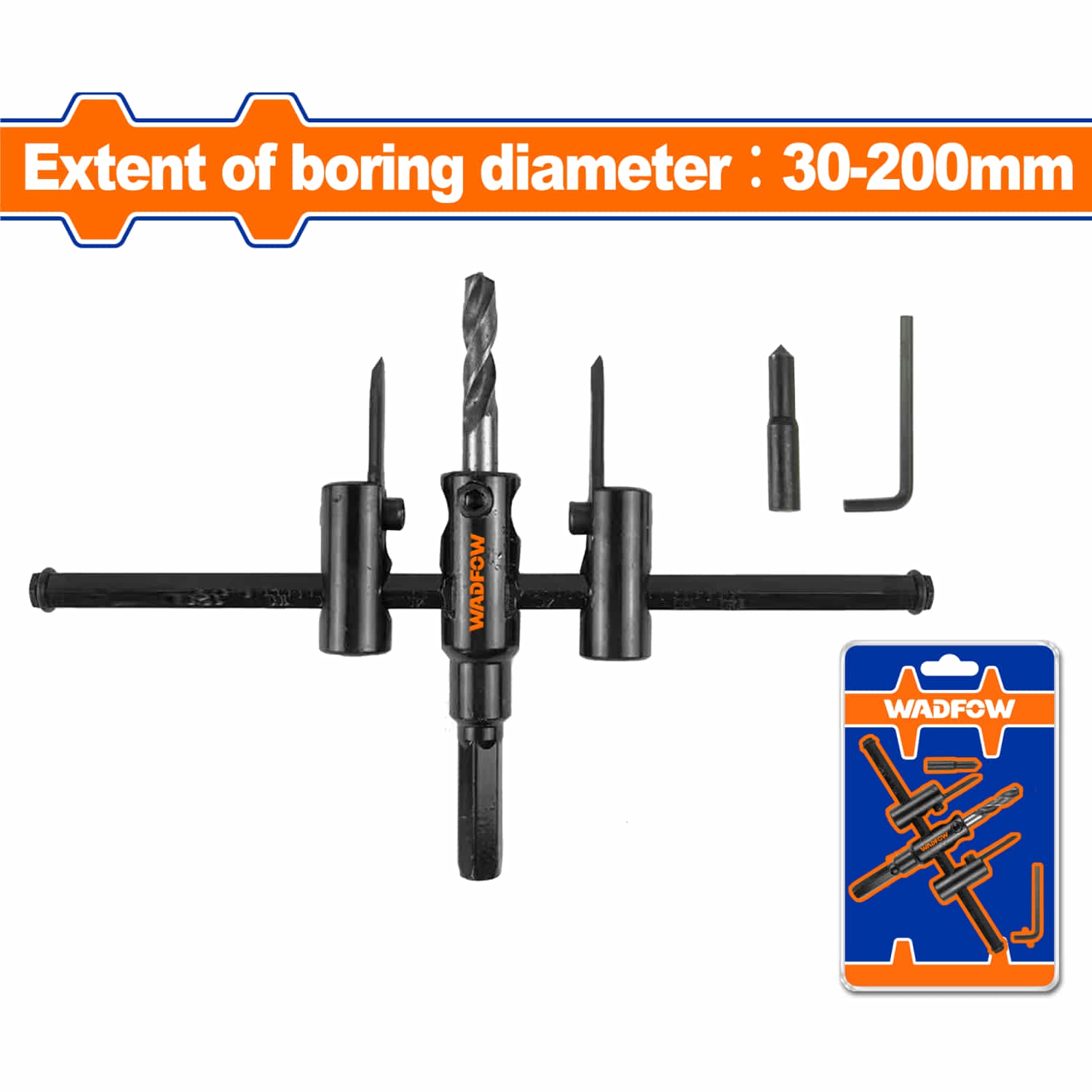 Broca Cortador Ajustable Circular para Drywall Yeso Rango 30-200mm. Espesor 3-50mm. Broca Ajustable.