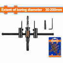 Broca Cortador Ajustable Circular para Drywall Yeso Rango 30-200mm. Espesor 3-50mm. Broca Ajustable.