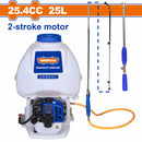 Fumigadora de espalda motorizada. 2 Tiempos de 25.4cc (0.75KW). Capacidad de 25L Rociador Portátil.