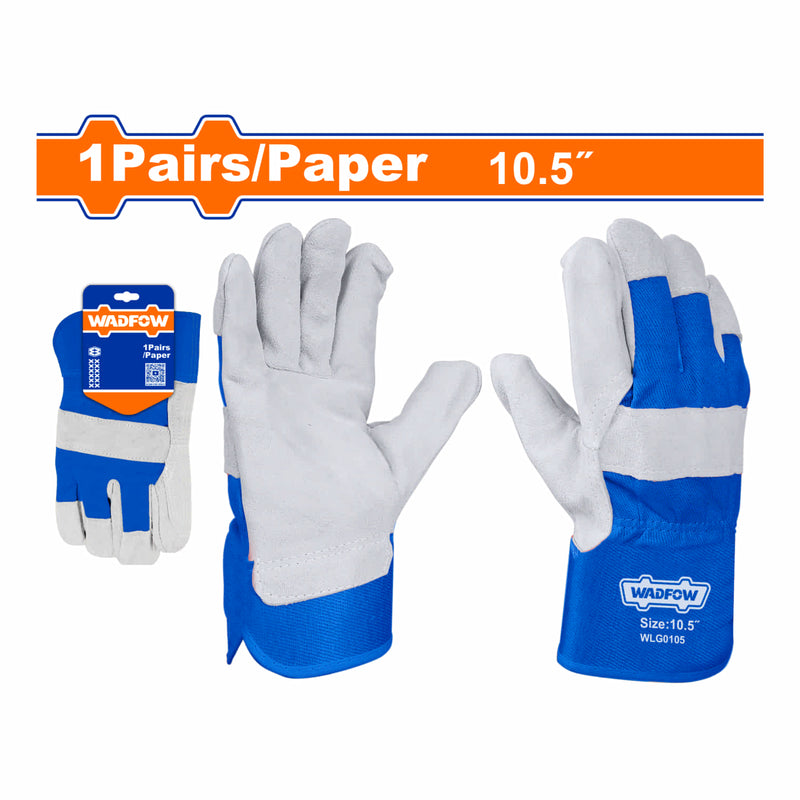 Guantes de Cuero 10.5” Doble costura. (1 par) Guantes de Soldador.