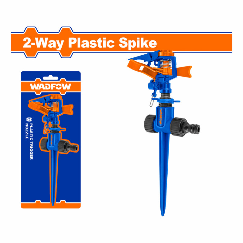 Aspersor rociador de estaca de 2 pines de plástico Para manguera de agua 3/4" Esparcidor para riego sprinkler