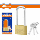 Candado largo de latón. 40mm. Incluye 3 llaves.