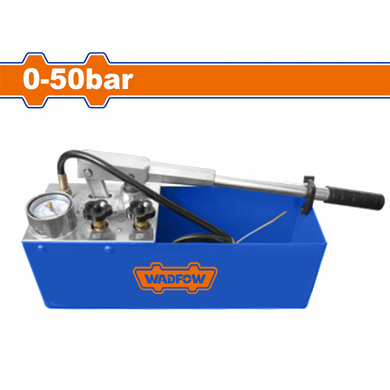 Bomba de Prueba de Presión 0-50Bar Manómetro de dos unidades. Volumen de flujo: 45ml. Tanque 12L Ajuste preciso. Probador de presión.