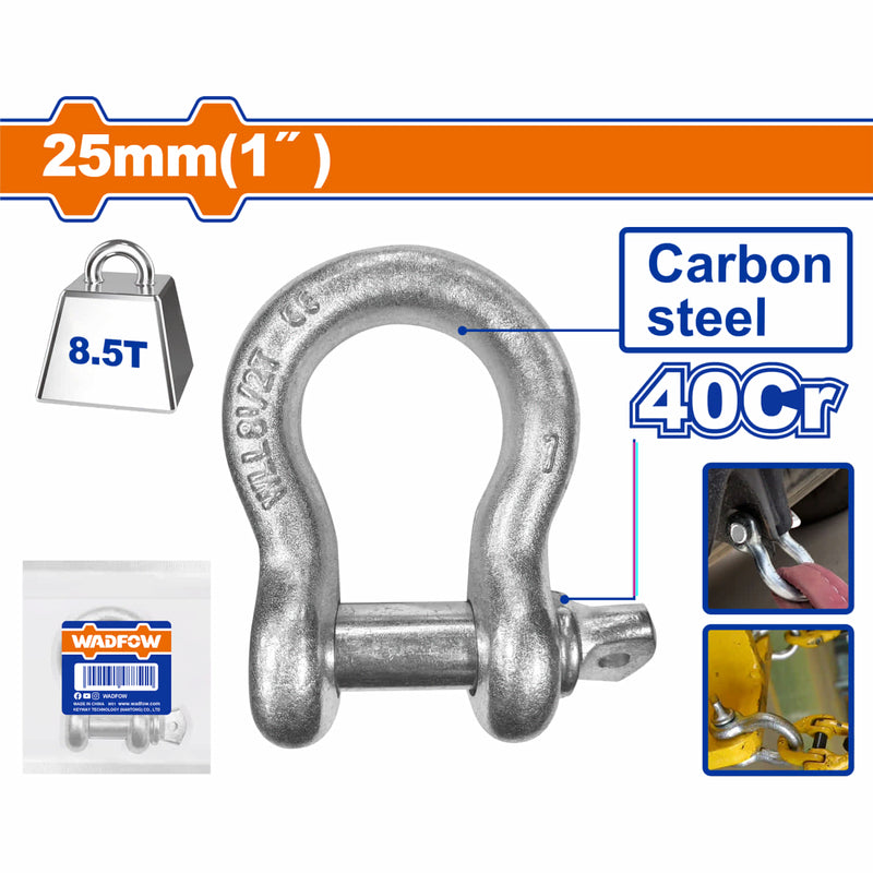 Grillete de ancla con cierre rosca 1" 40Cr Capac 8.5T