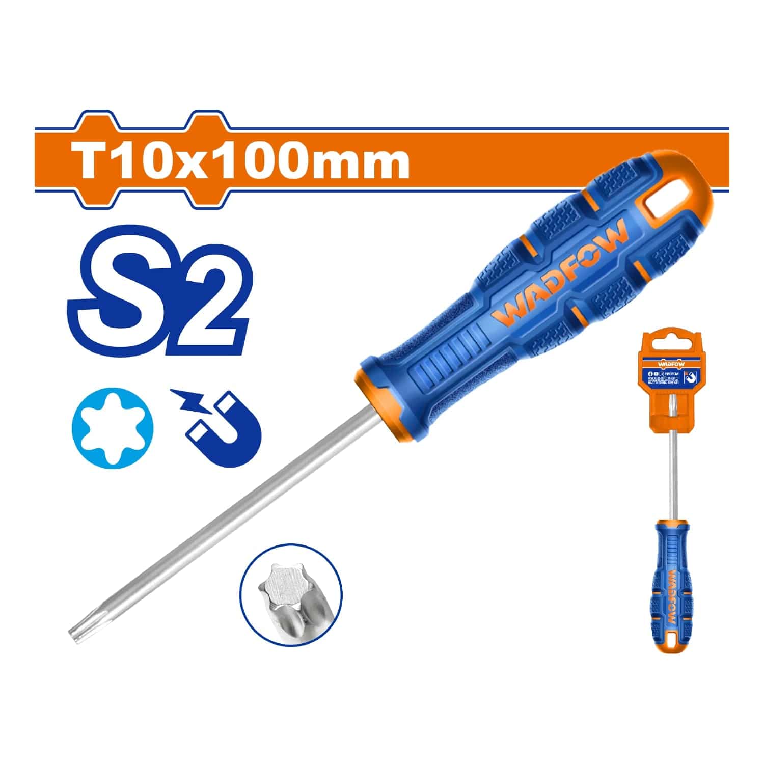 Destornillador Torx 5X100mm Material De La Hoja: S2 Tipo De Punta: Torx T10 Magnético