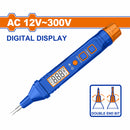 Medidor Probador De Voltaje De Lápiz AC 12-300V. LCD. Alarma de sonido y luz. Apagado automático. Indicador de batería baja. 2 pilas AAA