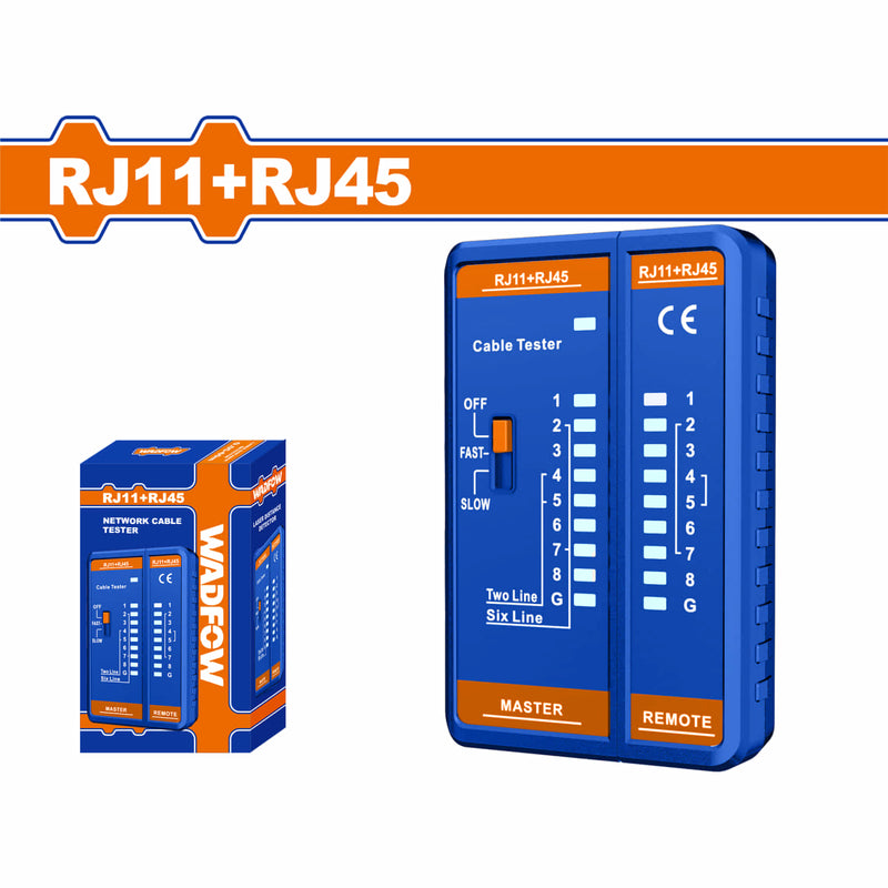 Probador de Cable de Red Multifuncional RJ11+RJ45. Apagado automático. Tester de Cable. Medidor