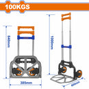 Carretilla de Carga Plegable 100Kgs. Extendido: 400x385x1000mm. Plegado: 60x385x640mm Incluye cuerda elástica. Trolley carga.