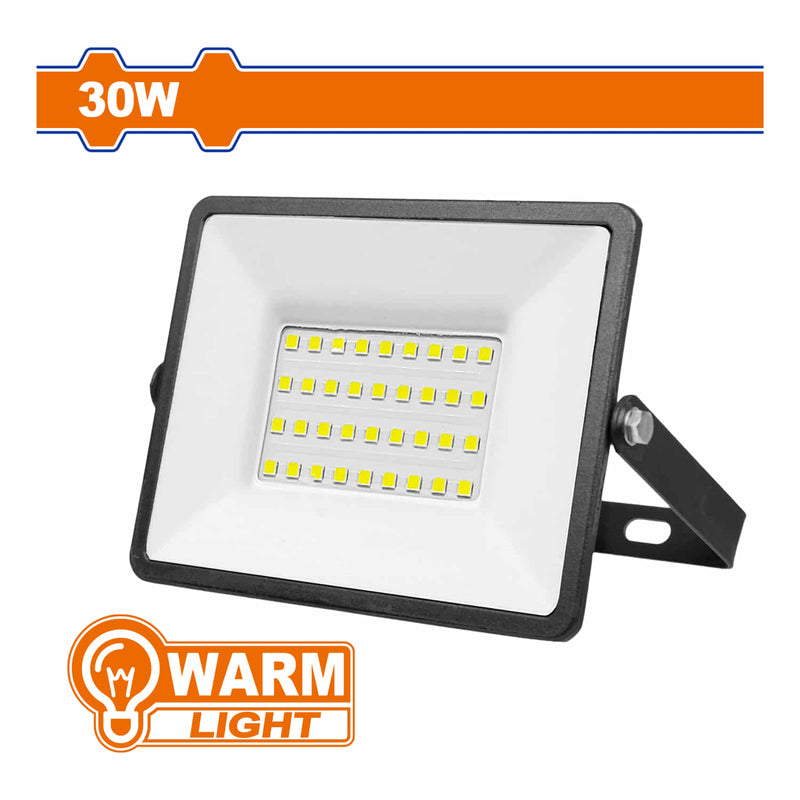 Lampara Reflectora LED 30W 3000K 110-240V ~ 50 / 60Hz. Luz Cálida. IP65. Sin enchufe. Luz de Inundación.