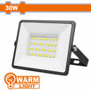 Lampara Reflectora LED 30W 3000K 110-240V ~ 50 / 60Hz. Luz Cálida. IP65. Sin enchufe. Luz de Inundación.