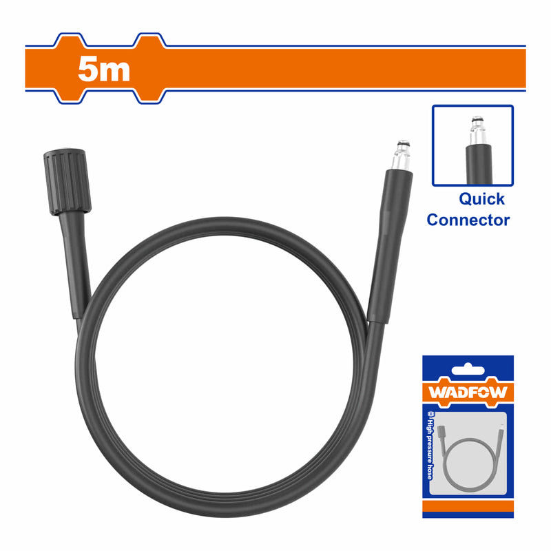 Manguera hidrolavadora de alta presión (Conector rápido) Long: 5 Metros PVC Conector rápido Adecuado para WHP1A11 / WHP3A12 /WHP3A14 /WHP3A18