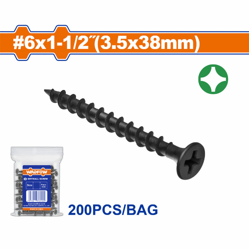 Tornillos para Gypsum (Yeso) (200 pzas)