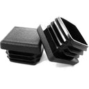 Tapa de plastico negra de 60 x 60 mm ( 2 1/2" x 2 1/2" ) para tubo cuadrado