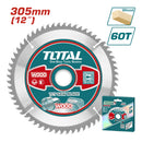 Disco corte madera 305mm(12")  60T,arbor:30mm 16mm and 25.4mm ring