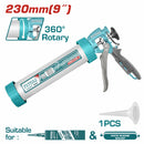 Pistola de silicón de 9" Calafateadora de aluminio 2en1 para salchichas o cartuchos