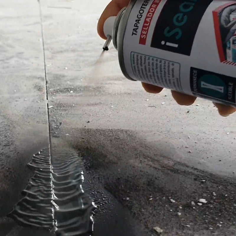 iSEAL Negro sellador bituminoso en spray 500ml. Permanece flexible en el tiempo.