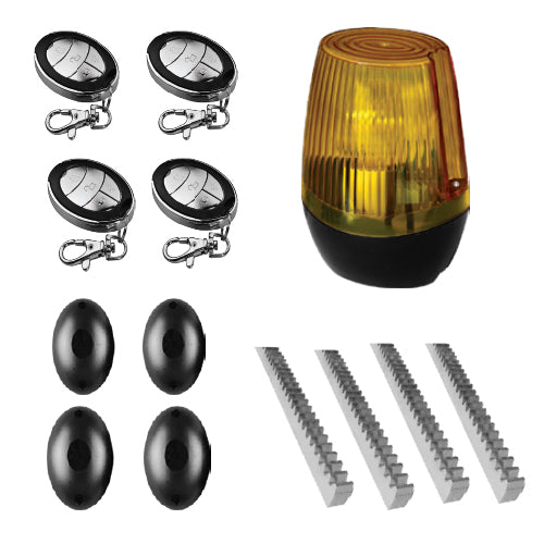 Motor corredizo Rhyno 2000Kg.110V/60hz.4 cont,4m cremallera,2par fotocelda,lampara. Rolling code Porton automatico