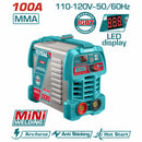 Máquina de Soldar Inverter Calidad light duty 30% ciclo de trabajo. Pantalla LED. 100A. 110-120V Soldadura