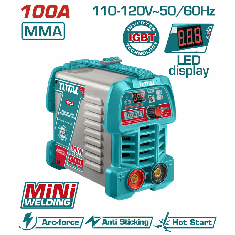 Máquina de Soldar Inverter Calidad light duty 30% ciclo de trabajo. Pantalla LED. 100A. 110-120V Soldadura