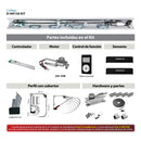 Puerta automática de vidrio 4.2 mts largo puertas dobles o sencilla 110-220V50-60hz. Puertas automáticas