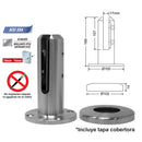 Soporte para barandas vidrio satinado (sin perforacion en vidrios)