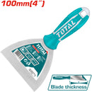 Espatula de 100 mm. Acero inoxidable. Mango comodo.