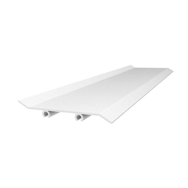 Lama de Louver en foma de Z. Espesor 1.3 mm. Largo 5.85 mts. Acabado Lacado Blanco.