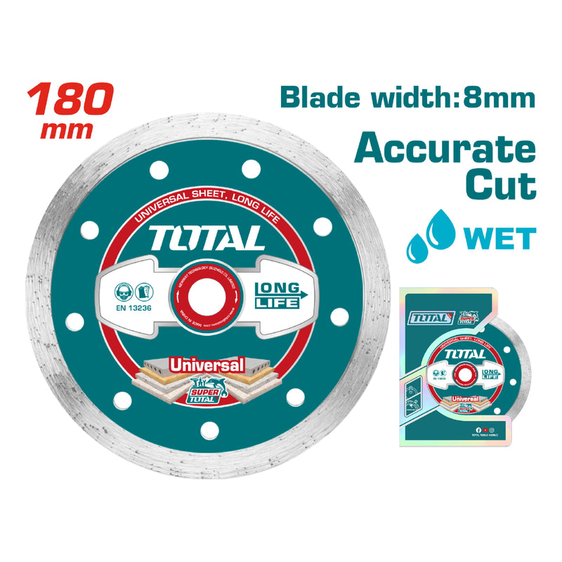 Disco de diamante liso para usar con agua 180(7")X22mm Blade width:5mm