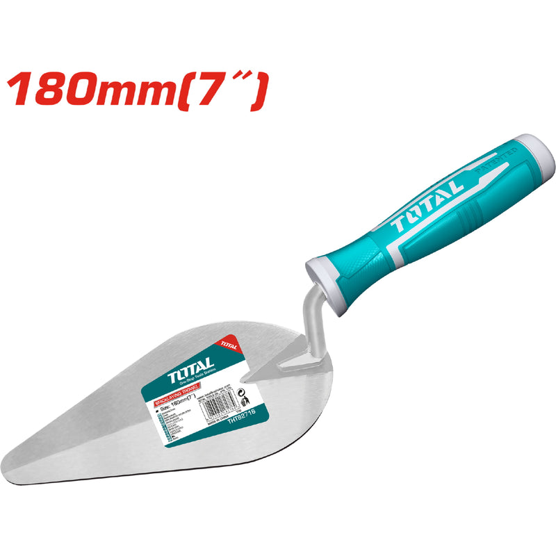 Palustre de albañileria con mango plastico 7"/180 mm . Diametro de la barra 9.5 mm.