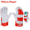 Guantes de cuero de vaca (1 par) Med XL. Para portadores, operadores de mecanizado.