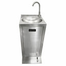 Fregador sanitario c/ pedal piso 400x400x850 mm tina redond 330 mm diametro. incluye griferia