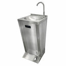 Fregador sanitario c/ pedal piso 400x400x850 mm tina redond 330 mm diametro. incluye griferia