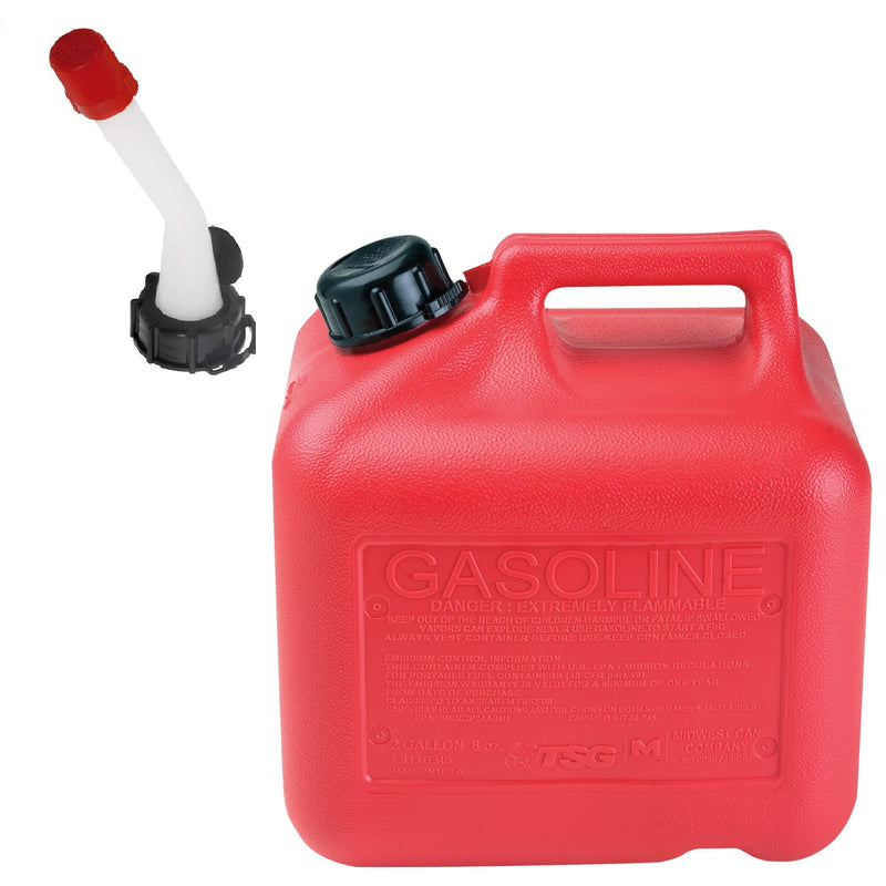 Tanque bidon gasolina recipiente gasolina de 2 galones. Incluye boquilla