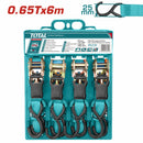 Sujetadores tipo matraca 6m x 25mm. 0.65T (Juego de 4 sujetadores)