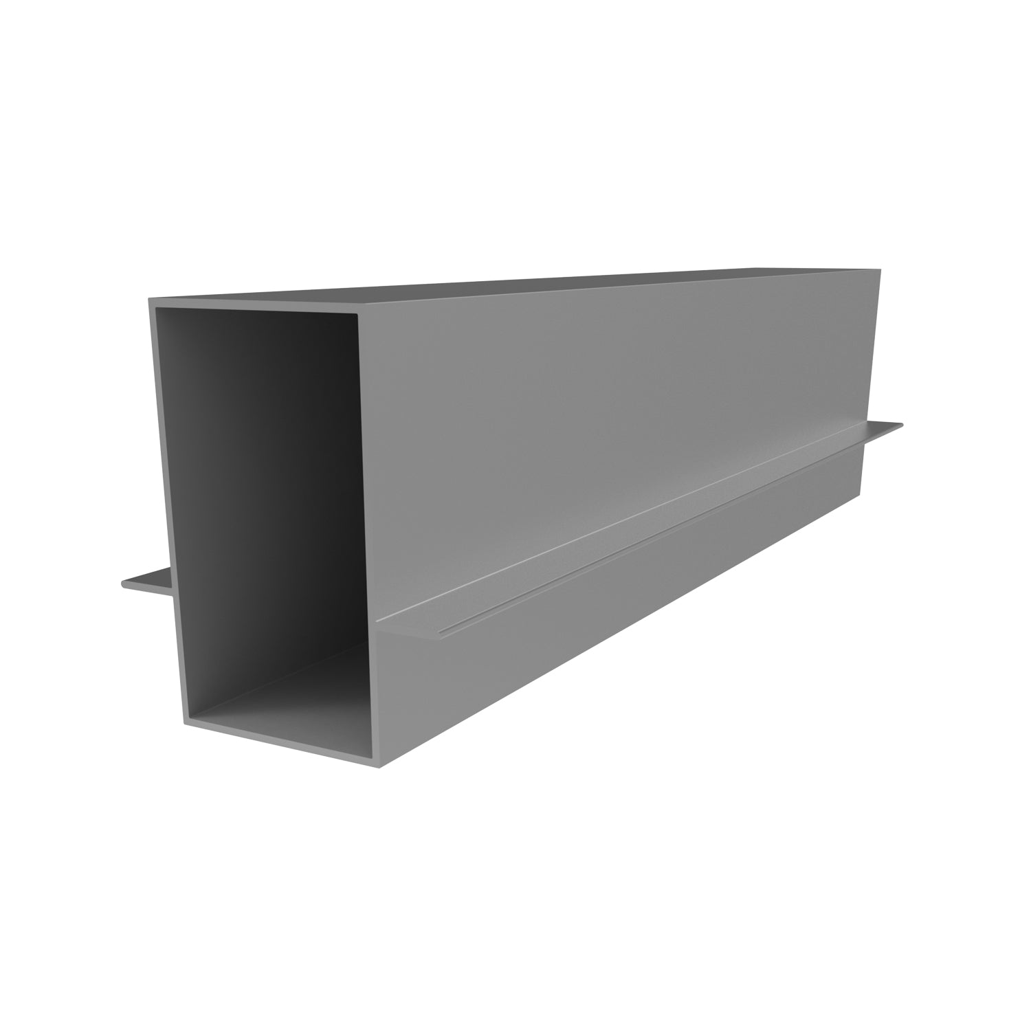 TRC-41 Perfil Marco Fijo 3" x 1 3/4"  Cerrado Doble Aleta Descentrada. E =1.5 mm. L=5.85 m SILVER