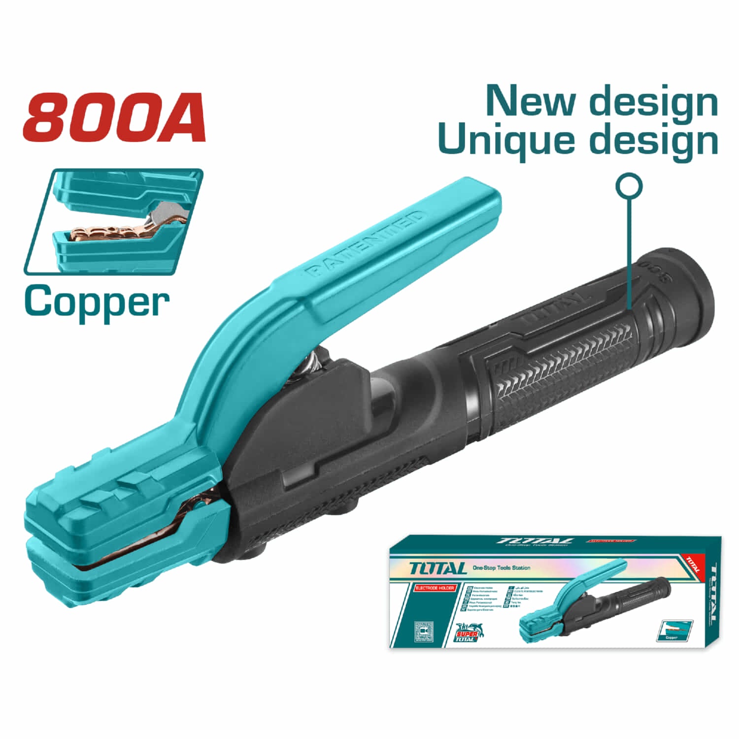 Pinza para electrodos estilo americano lenco de 800A.