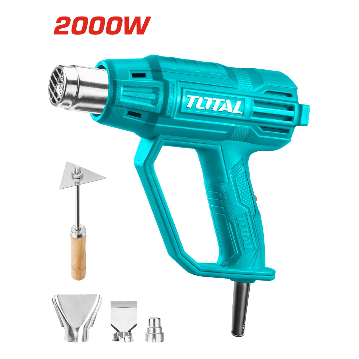 Pistola de calor 2000W Temp 480°C  560°C  Flujo: 250 - 380 L/min 110-120V~60Hz  Calidad Industrial