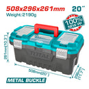 Caja de herramientas de plástico 20" TOTAL grapas Metálicas de alta calidad