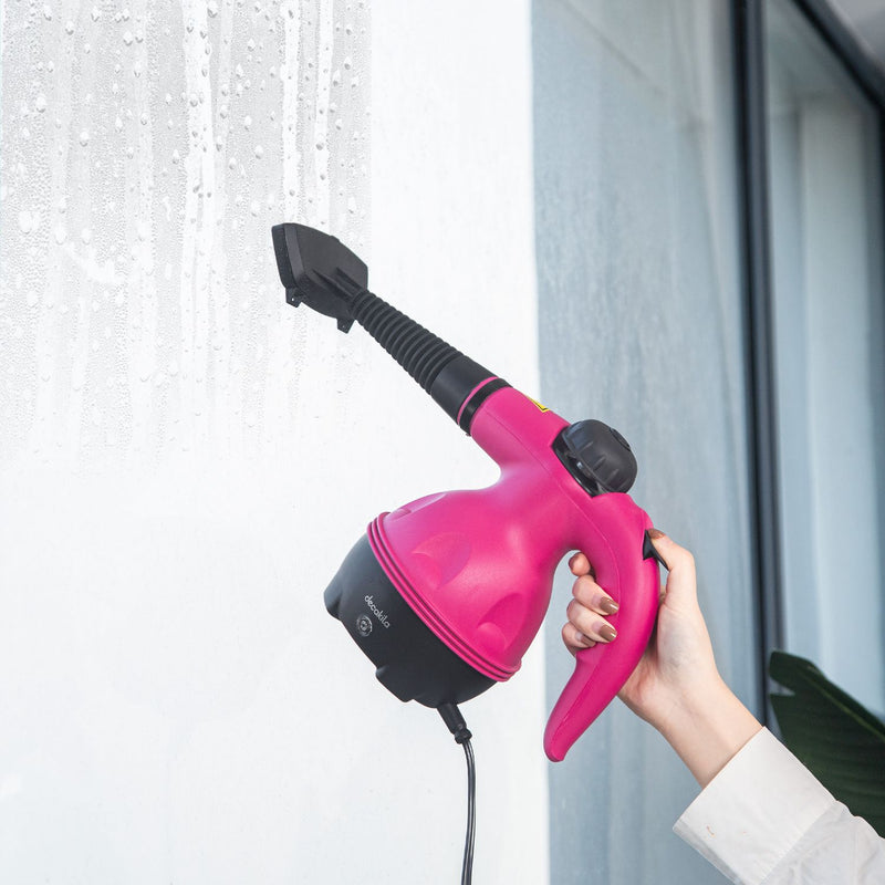 Limpiador a vapor 1000W, 120V~ 50/60Hz, color rosado